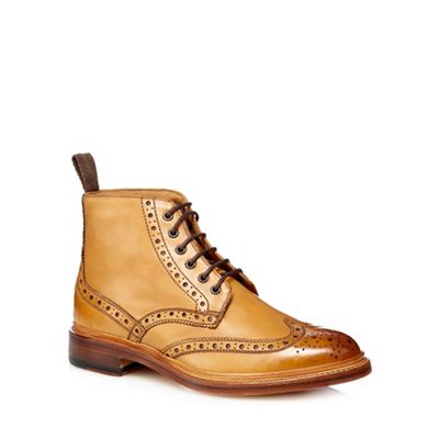 RJR.John Rocha Tan punched ankle boots